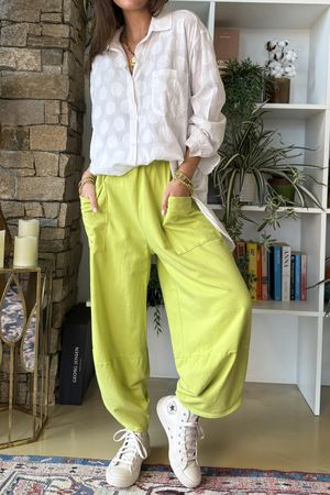 Lagen Shelby Barrel Pant Kiwi